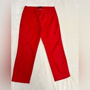 Bright Red Crop Pants